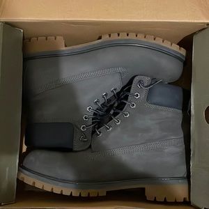 Grey Timberland boots